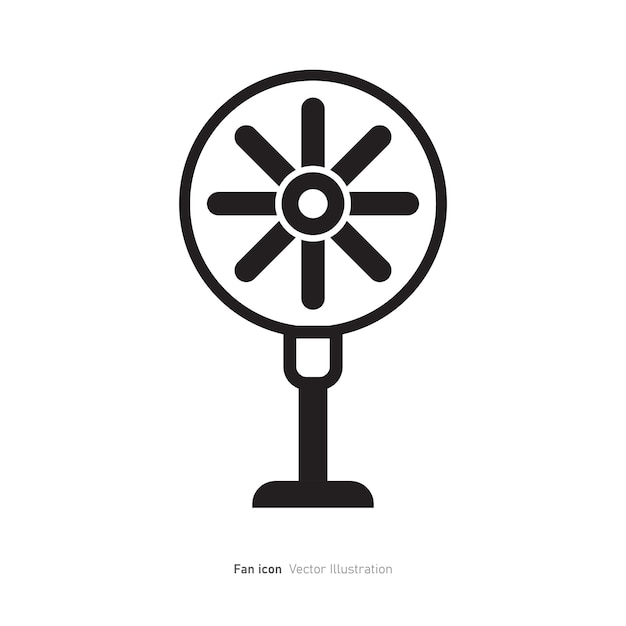 Ilustración vectorial del diseño del icono del ventilador