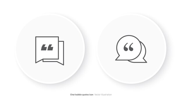 Ilustración vectorial de diseño de iconos de citas de burbujas de chat