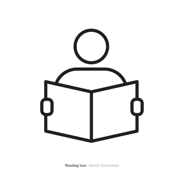 Ilustración vectorial de diseño de íconos de lectura