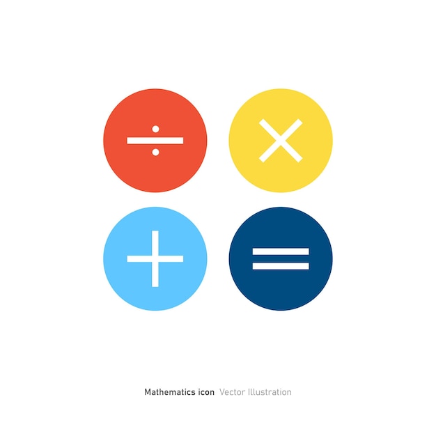 Vector ilustración vectorial de diseño de iconos matemáticos