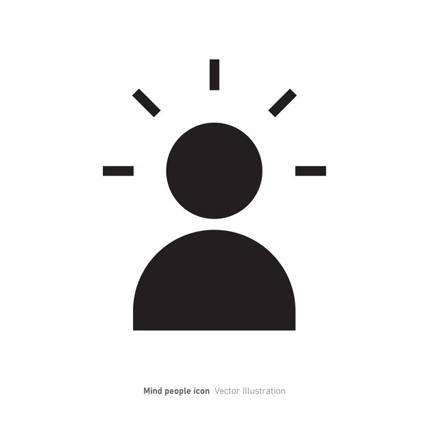 Ilustración vectorial de diseño de iconos de personas mentales