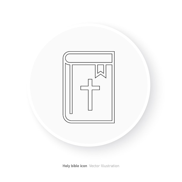 Vector ilustración vectorial del diseño de íconos de la santa biblia