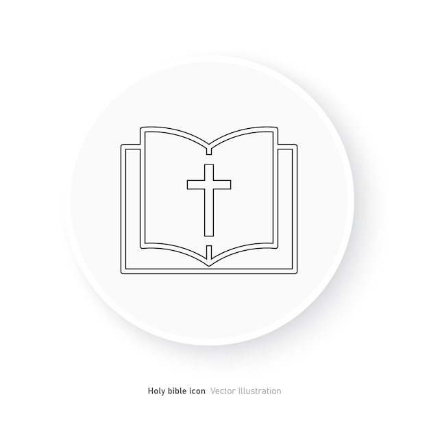 Vector ilustración vectorial del diseño de íconos de la santa biblia