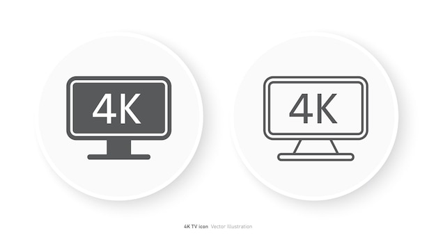 Ilustración vectorial del diseño de iconos de TV K