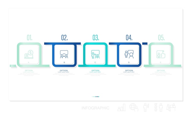 Ilustración vectorial, diseño de infografías, plantilla, negocios, información