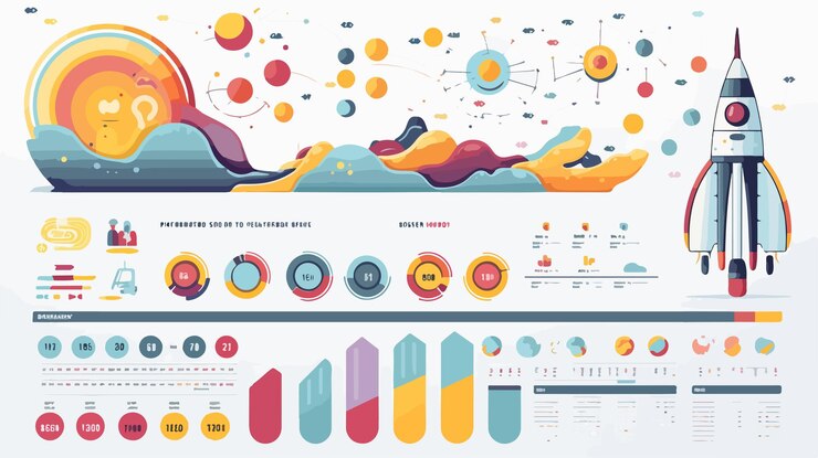 Vector ilustración vectorial de diseño infográfico colorido