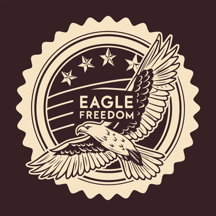 Vector ilustración vectorial de diseño libre de águila emblema gráfico eps10