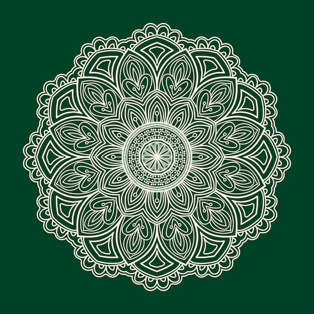 Ilustración vectorial diseño de línea de fondo del mandala