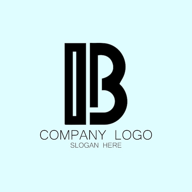 Ilustración vectorial del diseño del logotipo del alfabeto B mínimo