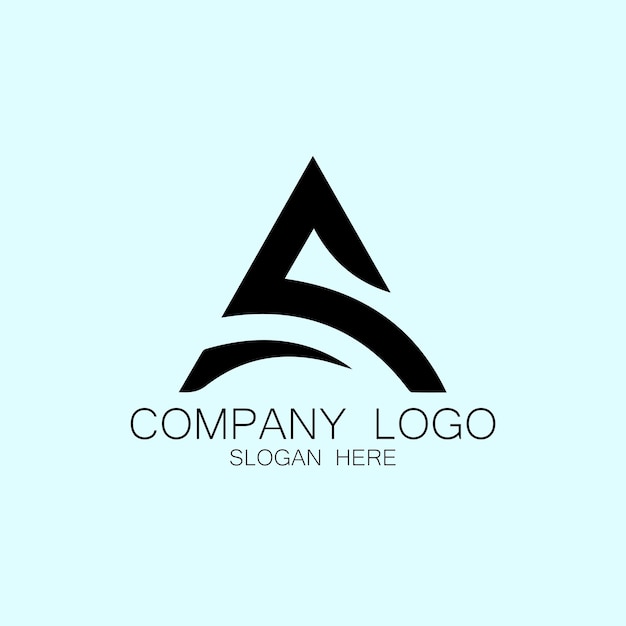 Ilustración vectorial del diseño del logotipo de un alfabeto mínimo