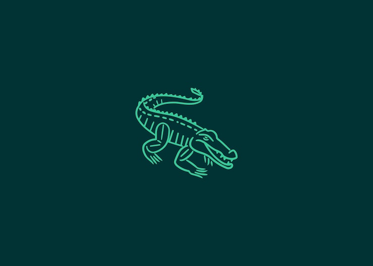 Vector ilustración vectorial del diseño del logotipo de alligator