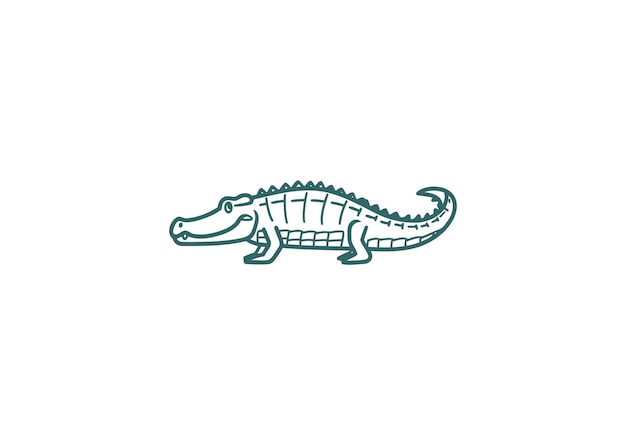 Ilustración vectorial del diseño del logotipo de Alligator