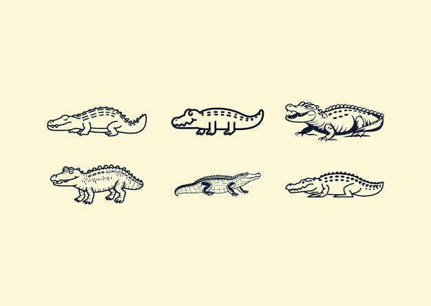 Ilustración vectorial del diseño del logotipo de Alligator