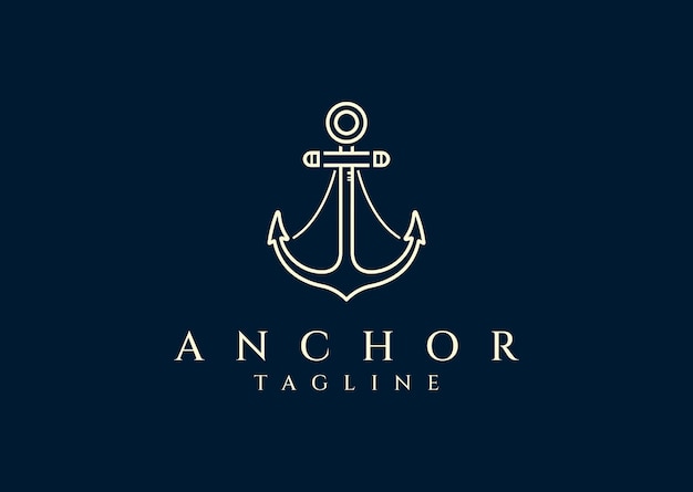 Ilustración vectorial del diseño del logotipo de Anchor