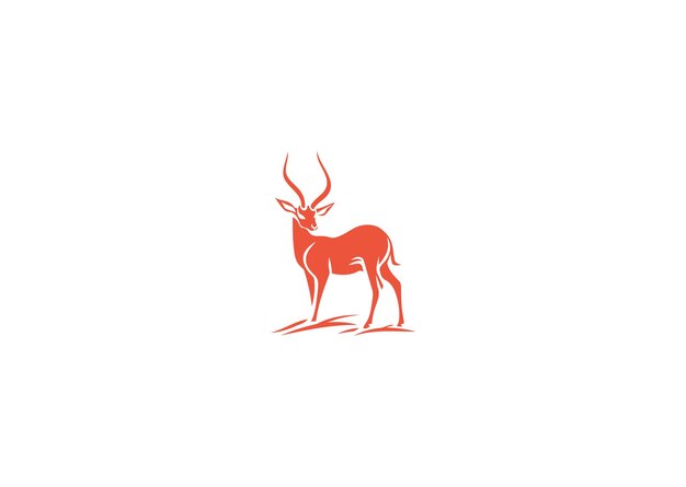 Ilustración vectorial del diseño del logotipo de Antelope