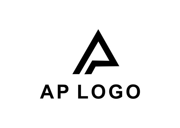 Ilustración vectorial del diseño del logotipo ap