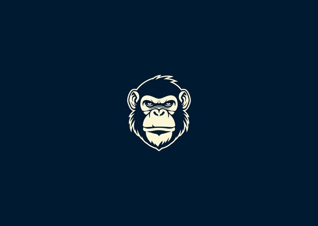 Ilustración vectorial del diseño del logotipo de Ape Head
