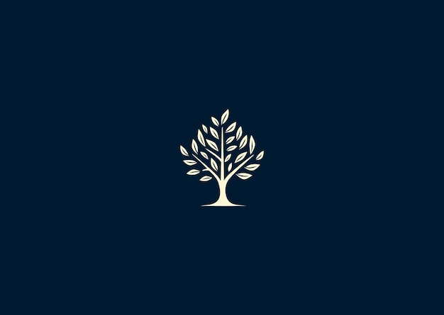 Ilustración vectorial del diseño del logotipo del árbol