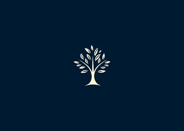 Ilustración vectorial del diseño del logotipo del árbol