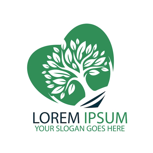 Ilustración vectorial del diseño del logotipo del árbol