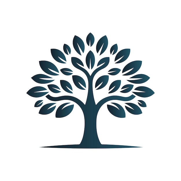 Ilustración vectorial del diseño del logotipo del árbol