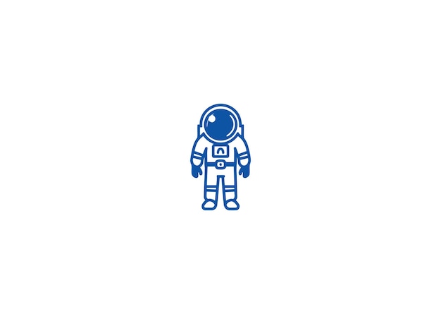 Ilustración vectorial del diseño del logotipo del astronauta
