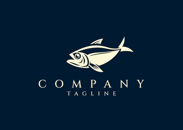 Ilustración vectorial del diseño del logotipo del atún