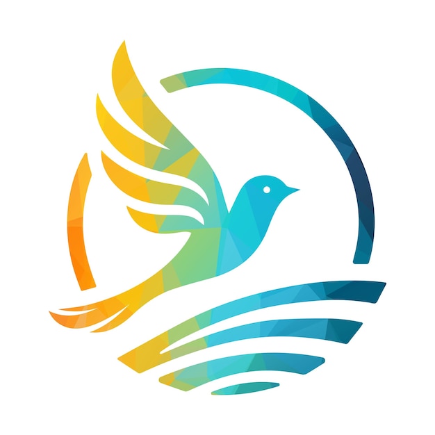 Ilustración vectorial del diseño del logotipo de aves