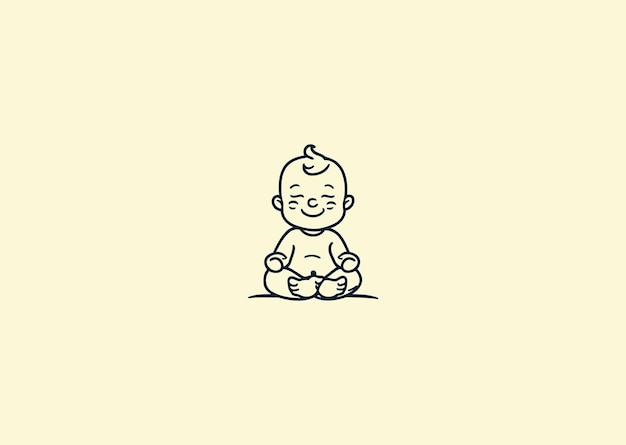 Ilustración vectorial del diseño del logotipo de Baby Modern