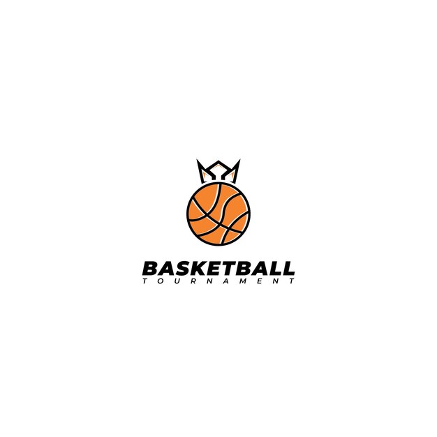 Ilustración vectorial del diseño del logotipo de baloncesto