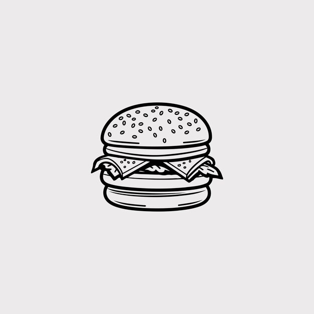 Ilustración vectorial del diseño del logotipo de Burger