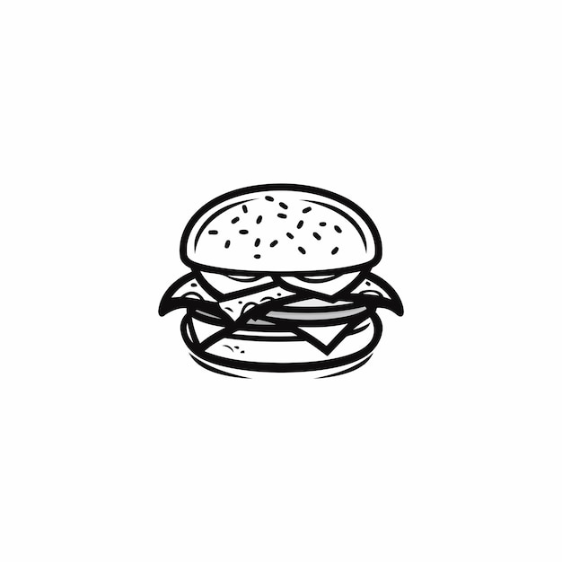Ilustración vectorial del diseño del logotipo de Burger