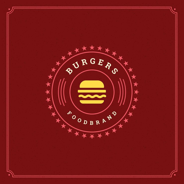 Vector ilustración vectorial del diseño del logotipo de burger