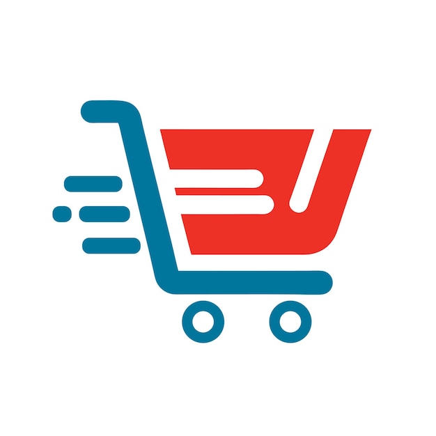 Ilustración vectorial de diseño de logotipo de compras en línea para la marca de comercio electrónico