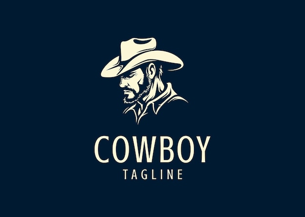 Ilustración vectorial del diseño del logotipo de Cowboy