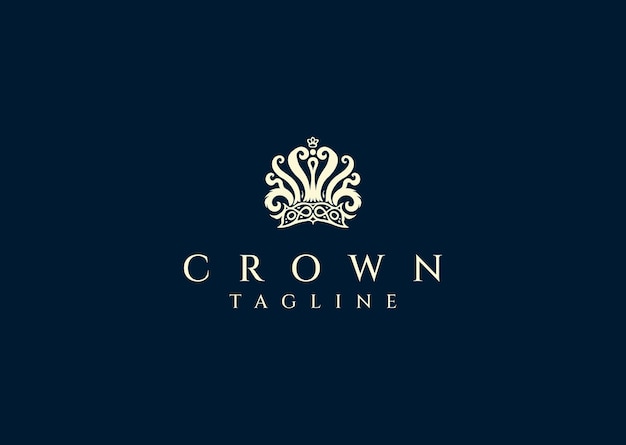 Ilustración vectorial del diseño del logotipo de Crown