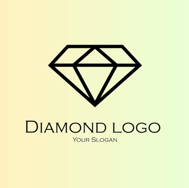 Ilustración vectorial del diseño del logotipo del diamante