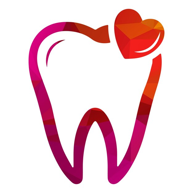 Ilustración vectorial del diseño del logotipo de los dientes