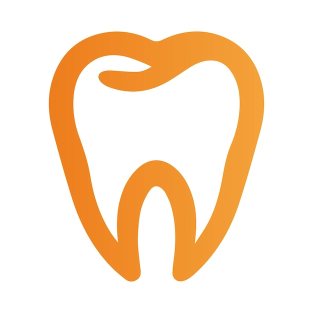 Ilustración vectorial del diseño del logotipo de los dientes