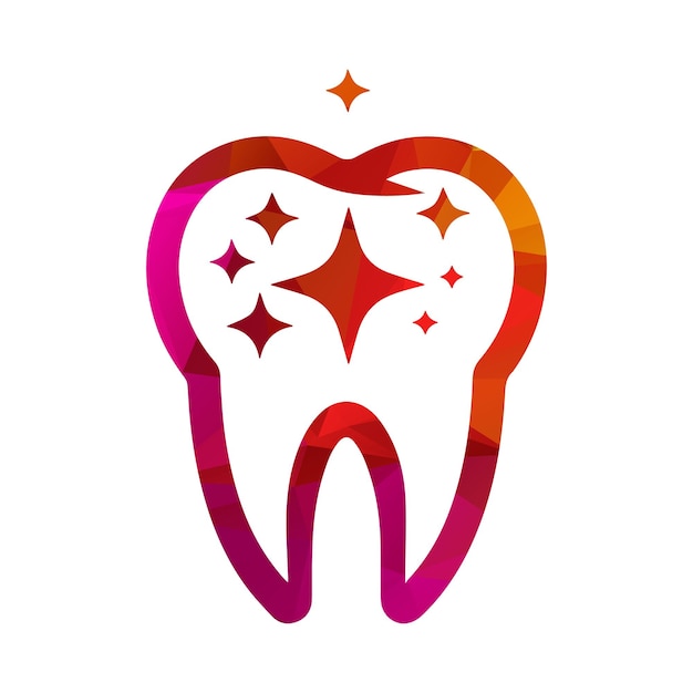 Ilustración vectorial del diseño del logotipo de los dientes