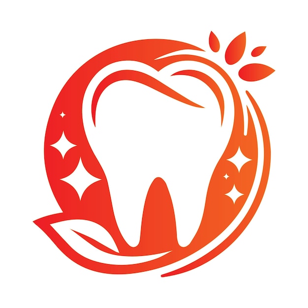 Ilustración vectorial del diseño del logotipo de los dientes
