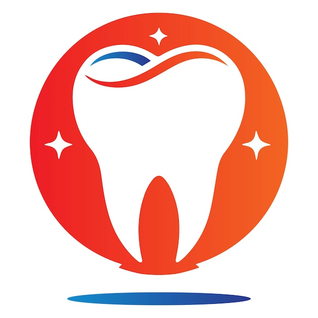 Ilustración vectorial del diseño del logotipo de los dientes