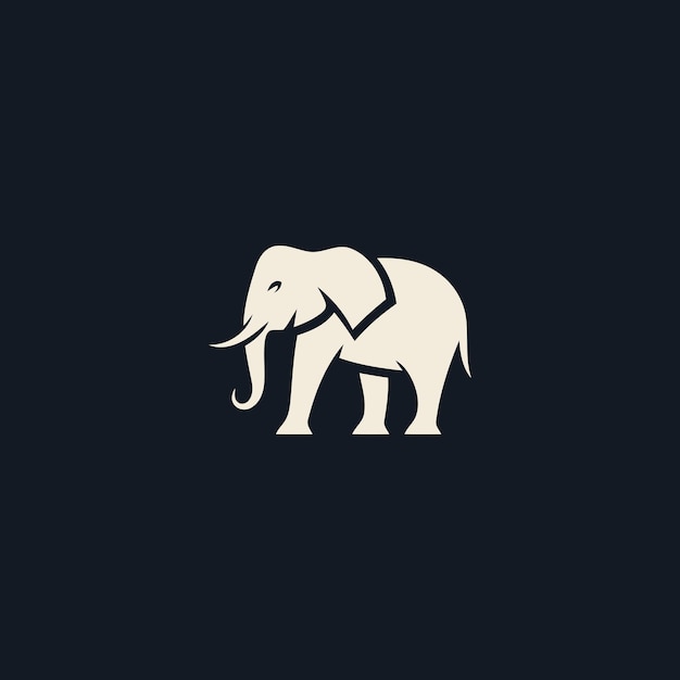 Ilustración vectorial del diseño del logotipo del elefante