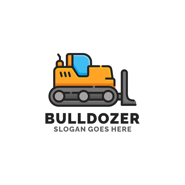 Vector ilustración vectorial del diseño del logotipo de la excavadora