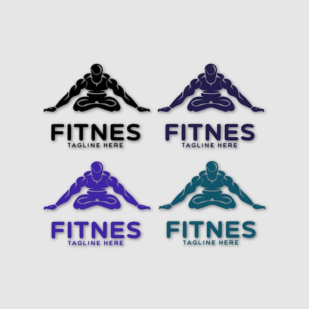 Vector ilustración vectorial de un diseño de logotipo de fitness