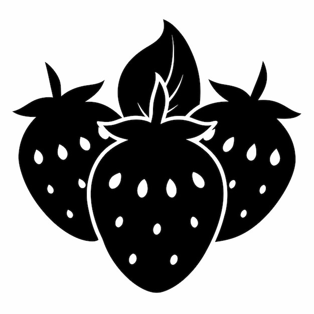 Ilustración vectorial del diseño del logotipo de las fresas