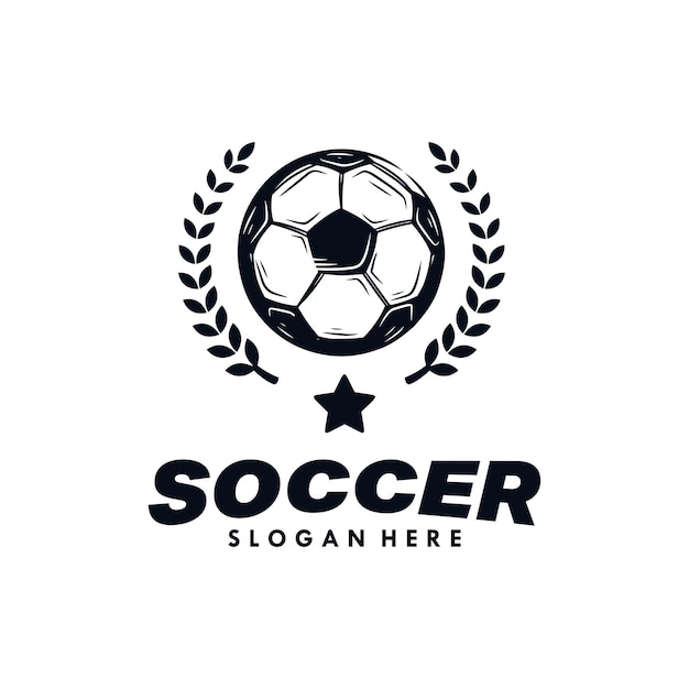 Ilustración vectorial del diseño del logotipo de fútbol