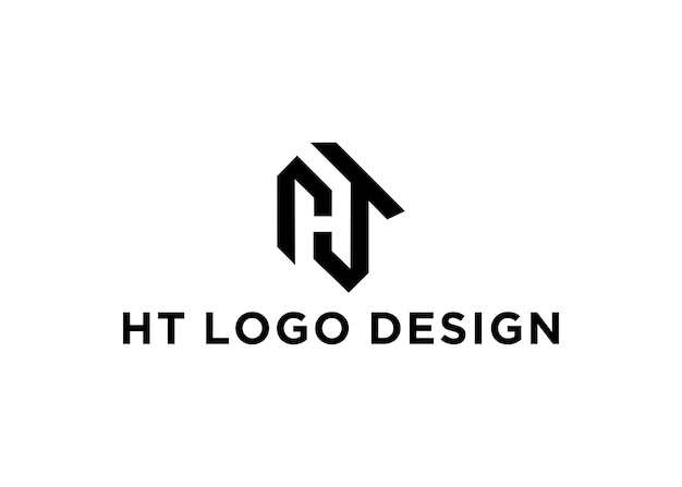 ilustración vectorial de diseño de logotipo ht