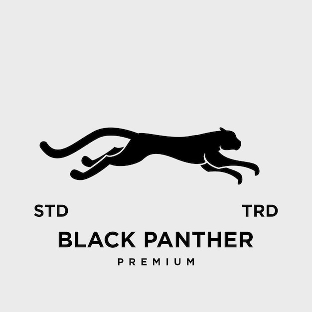 Ilustración vectorial del diseño del logotipo del icono de black phanter