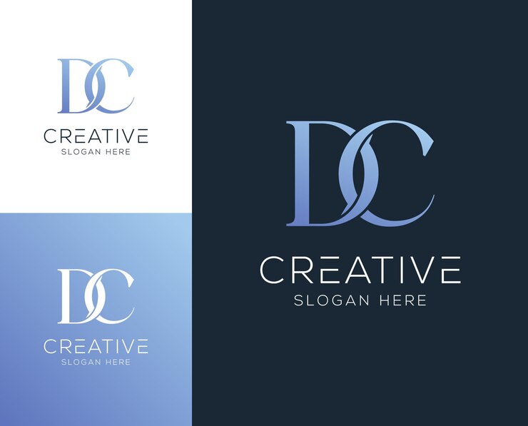 Vector ilustración vectorial del diseño del logotipo de la letra inicial dc cd